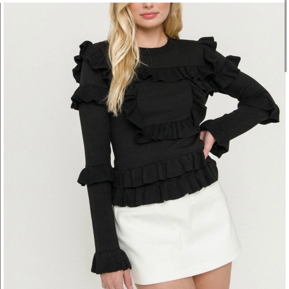 Endless Rose Ruffle Sweater Size XS